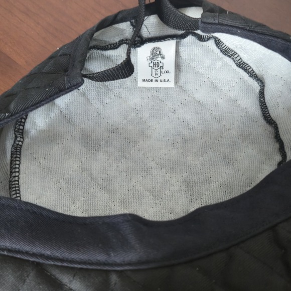 Vintage Harley Davidson Quilted Welders Cap Bar and Shield USA 90s - Picture 7 of 7